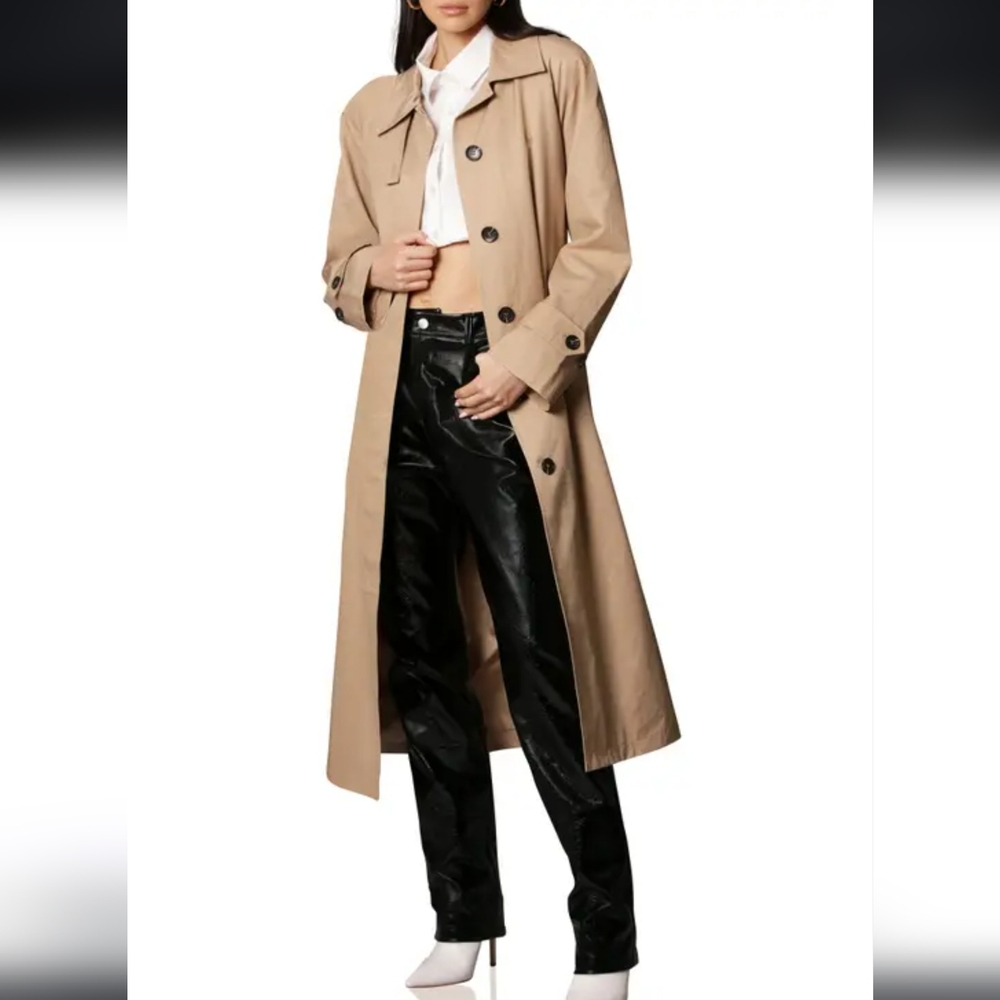 NWT Avec Les Filles Water Resistant Belted Trench Coat
